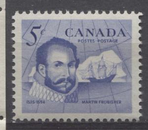 Canada #412 5c Ultramarine 1963 Sir Martin Frobisher VF 75/80 NH