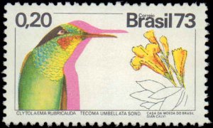 Brazil #1284-1286, Complete Set(3), 1973, Birds, Never Hinged