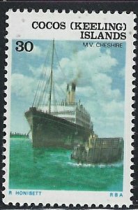 Cocos Is 27 MNH 1976 Ship (fe9130)