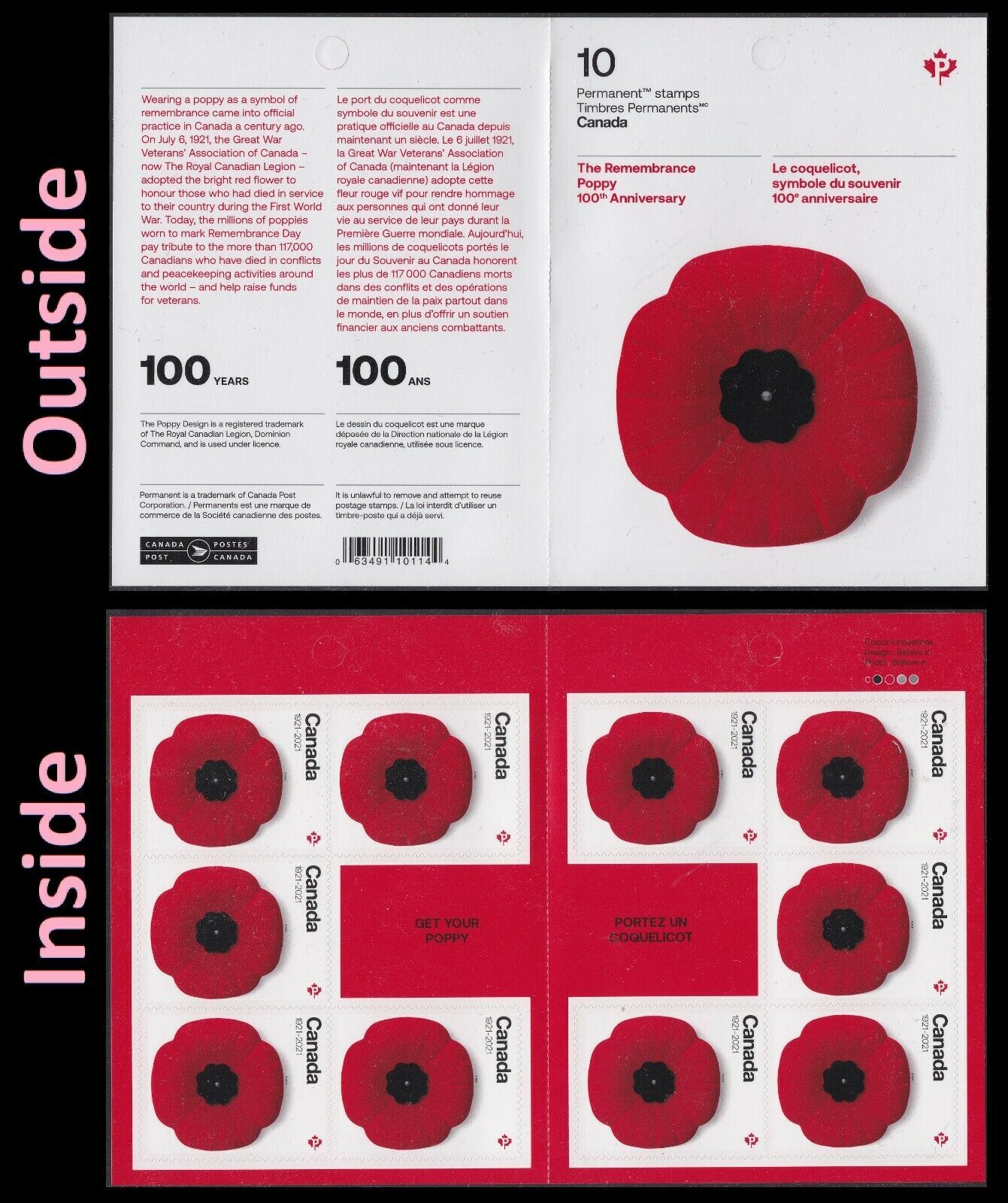 The Remembrance Poppy - Canada Postage Stamp