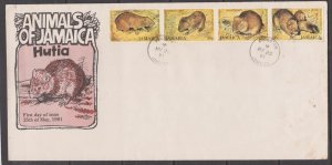 JAMAICA - 1981 ANIMALS OF JAMAICA / HUTIA RODENT - 4V - FDC