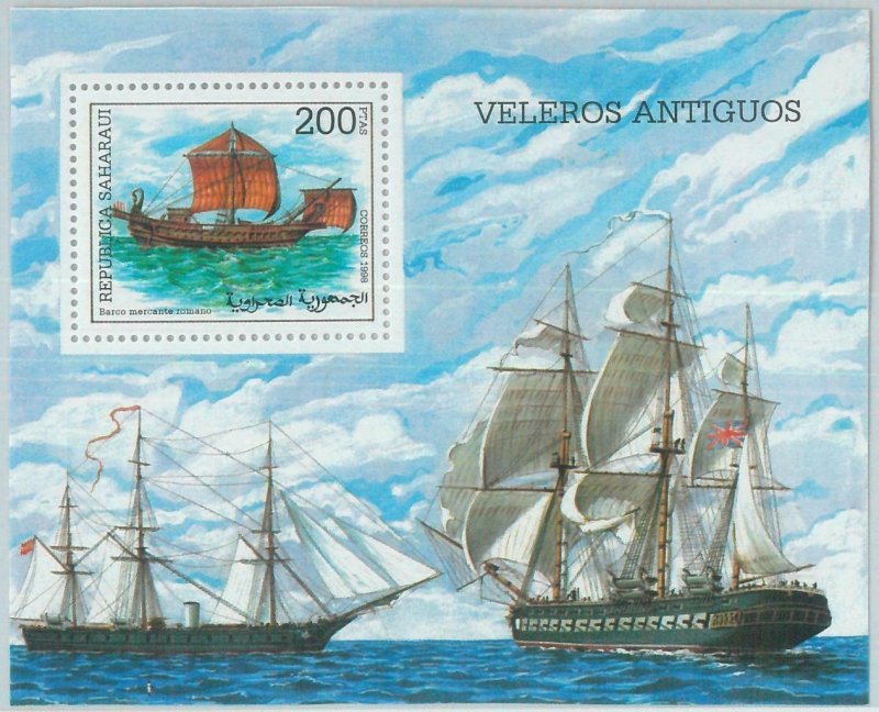 C0462 - Western SAHARA OCCIDENTAL - 1998, Miniature Sheet: Ships, Sailboats