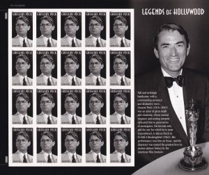 Scott #4526 Gregory Peck Sheet of 20 Forever Stamps - MNH