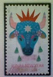 United States, Scott #5556, used(o), 2021, Year of the Ox,  (55¢), multicolored