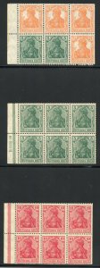 GERMANY ZUSAMMENDRUCKE MICHEL #H-BLATT #1,2, & 22 MINT NEVER HINGED