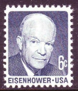 1970 Dwight D Eisenhower Single 6c Postage Stamp - MNH, OG - Sc# 1393 - CX366