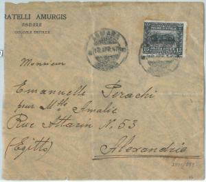 72002 - ERITREA - Postal History - Saxon 36 on ENVELOPE destination Egypt 1912-