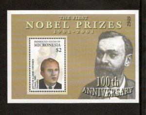 Micronesia 2001 - Nobel Prize Winners - Souvenir Stamp Sheet - Scott #472 - MNH