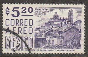 MEXICO C449, $5.20 1950 Def 8th Issue Fosforescent coated. USED. F-VF. (1153)