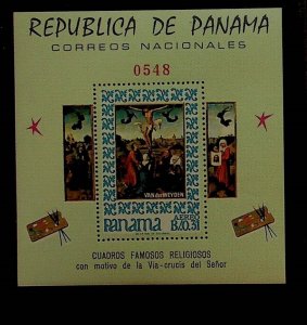 PANAMA Sc 476F-G NH PERF+IMPERF SOUVENIR SHEETS OF 1967 - ART - EASTER
