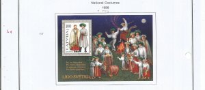 LATVIA - 1998 - National Costumes - Perf Souv Sheet - Mint Lightly Hinged