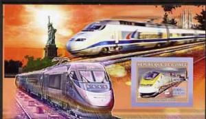 Guinea - Conakry 2006 High Speed Trains large imperf s/sh...