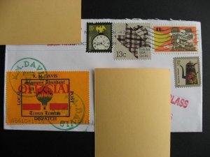 USA KM Davis local post official stamp on postal 2007 cover 