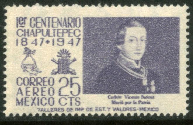 MEXICO C180, 25c 1847 Battles Centennial. MINT, NH. F-VF.