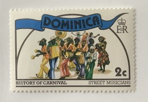 Dominica 1978 Scott 557 MH - 2c,  History of Carnival, Street Musicians