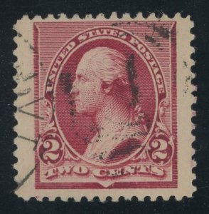 USA 219d - 2 cent Lake shade - VF used JUMBO - sound stamp