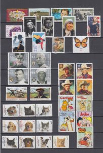 US 2010 Commemorative Yearset collection of 38 stamps Used (out of paper & gum)