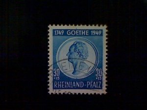 Stamp, Germany (Allied Occupation-Rheinland-Pfaltz), Scott #6NB9, used(o)  