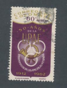 Colombia 1962 Scott C446 used - 60c, UPAE, postal union