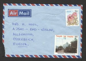 RSA - SOUTH AFRICA TO AUSTRIA -AIRMAIL COVER WITH POSTER STAMP - 1979.