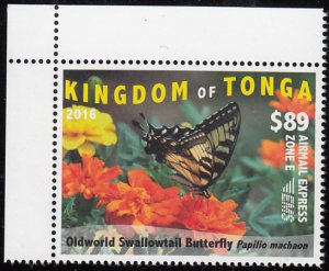 Tonga 2016 MNH Sc #CE12 89pa Oldworld Swallowtail Butterfly Airmail Express