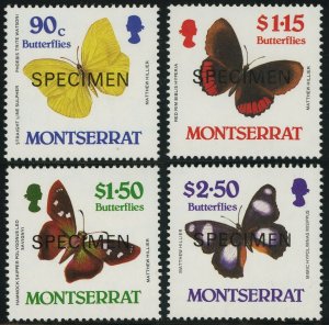 Montserrat #647-650 Butterflies Topical Specimen Postage 1987 Mint NH