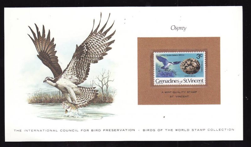 Birds of the World Stamp Collection #5d-St Vincent Grenadines-Mint NH Osprey sta