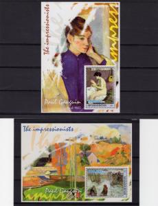 Afghanistan 2001 PAUL GAUGUIN Famous Paintings 2 S/S MNH VF