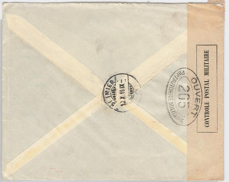 BOLIVIA -  POSTAL HISTORY -   COVER to SWITZERLAND with SWISS CENSURE BAND 1916