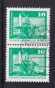 German Democratic Republic DDR  #1611   cancelled 1974  definitive set pair 10pf