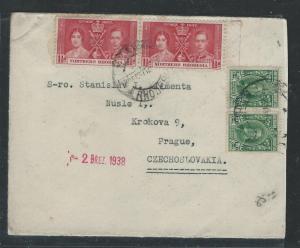 NORTHERN RHODESIA (1012B) KGVI 1 1/2D CORONATIONX2+SOUTHERN RHODESIA KGV 1/2DX2