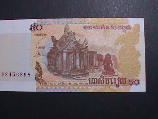 CAMBODIA-2002-NATIONAL BANK OF CAMBOIA-$50 UN-CIRCULATED-WE SHIP TO WORLD WIDE