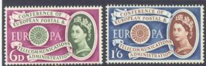 GREAT BRITAIN  377-78 MINT OG 1960 CEPT (EUROPA) CD3