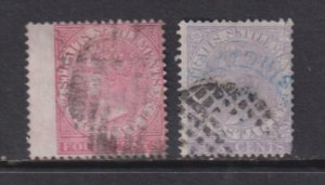 Straits Settlements - #11-12 used, cat. $ 36.00