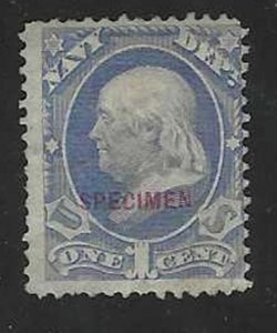SPECIMEN NAVY OFFICIAL 1c (O35s)