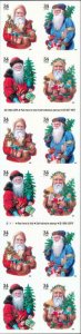 2001 34c Santa Claus, Christmas, Booklet of 20 Scott 3537-40 Mint F/VF NH