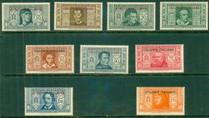 ITALIAN COLONIES 1-10 MH (missing 9) (RL) 4814 CV $13.00 BIN $6.50