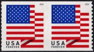 SC#5261 (50¢) U.S. Flag Coil Pair: BCA (2018) SA