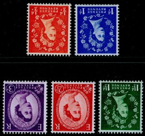 SG587Wi-592Wi, COMPLETE SET, NH MINT. Cat £145. GRAPHITE-LINED. WMK INV 
