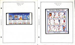 Palau, Postage Stamp, #345, 346-348 Mint NH, 1994 Christmas, World Cup Soccer