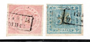 Prussia #21-22  Used, VF, CV $330.00 ...  5170020