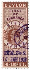 (I.B) Ceylon Revenue : Foreign Bill 60c (First)