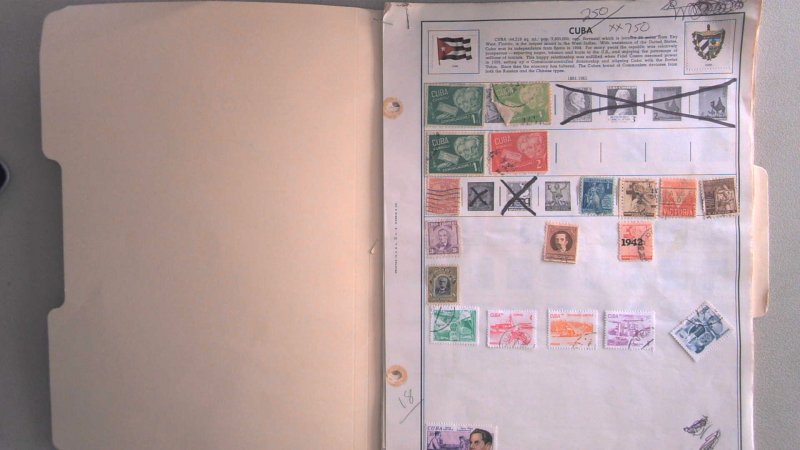 CUBA COLLECTION ON STOCK SHEET, MINT/USED