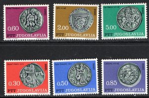 Thematic stamps YUGOSLAVIA 1966 COINS 1230/5 mint