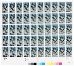 Scott #2369 Olympic Skiing Sheet of 50 Stamps - MNH LR Color Register