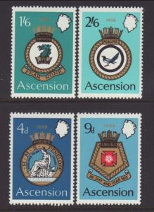 Ascension 134-137 Naval Crests MNH VF