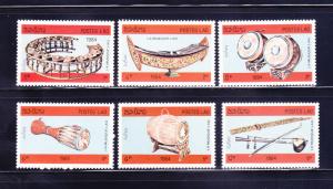 Laos 529-534 Set MNH Musical Instruments