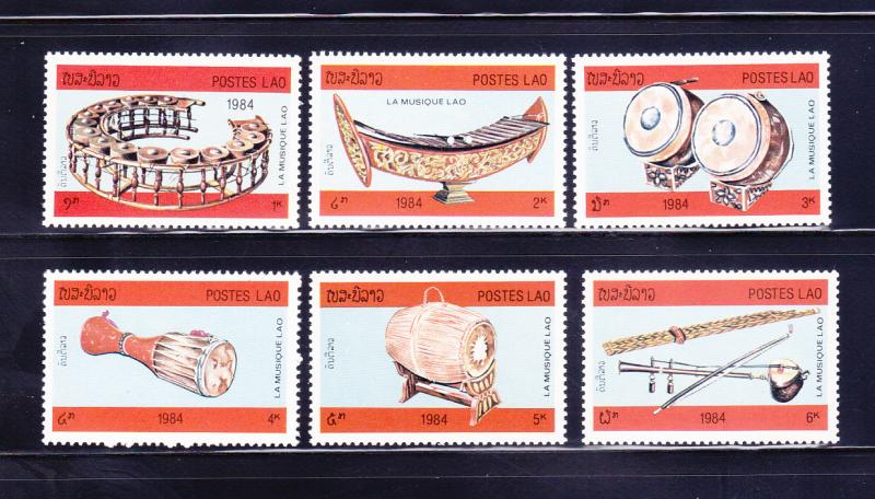 Laos 529-534 Set MNH Musical Instruments