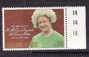 Falkland Islands-Sc#305-unused NH set-Queen Mother-80th Birthday-id4-1980-