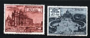 VATICAN 1949 SET OF 2 SPECIAL DELIVERY STAMPS MNH